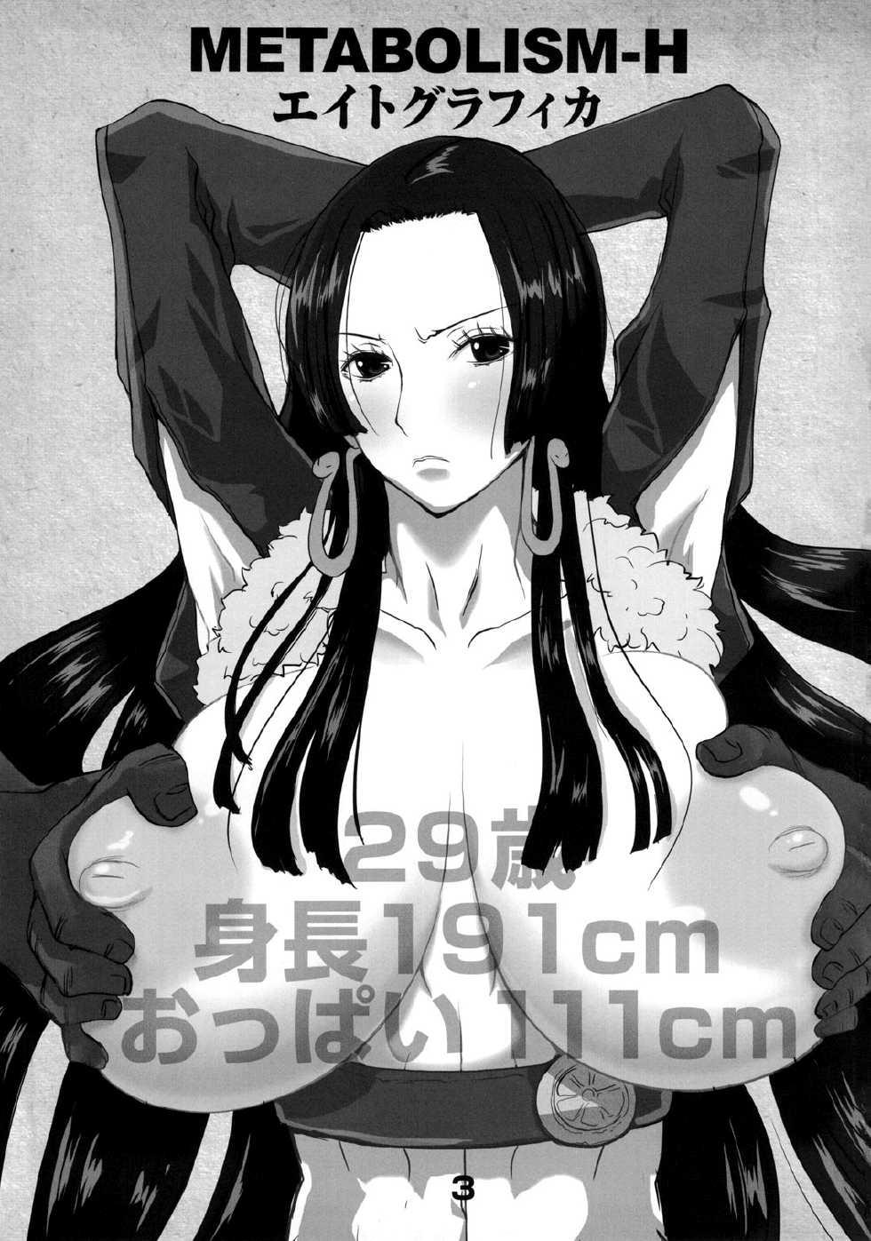(C78) [8graphica (Yoshitama Ichirou)] Metabolism-H Moto Dorei Kaizoku Jotei Hancock no Hanayome Shiyugyou (One Piece) [English] [biribiri] - Page 2