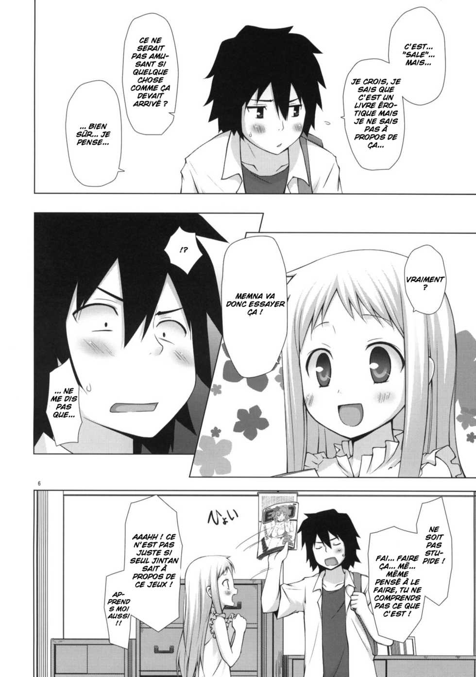 (C80) [Noraneko-no-Tama (Yukino Minato)] Douka Shiteru Mitai | There Must be Something Wrong With Me (Ano Hi Mita Hana no Namae wo Bokutachi wa Mada Shiranai) [French] [Loli-World] - Page 5