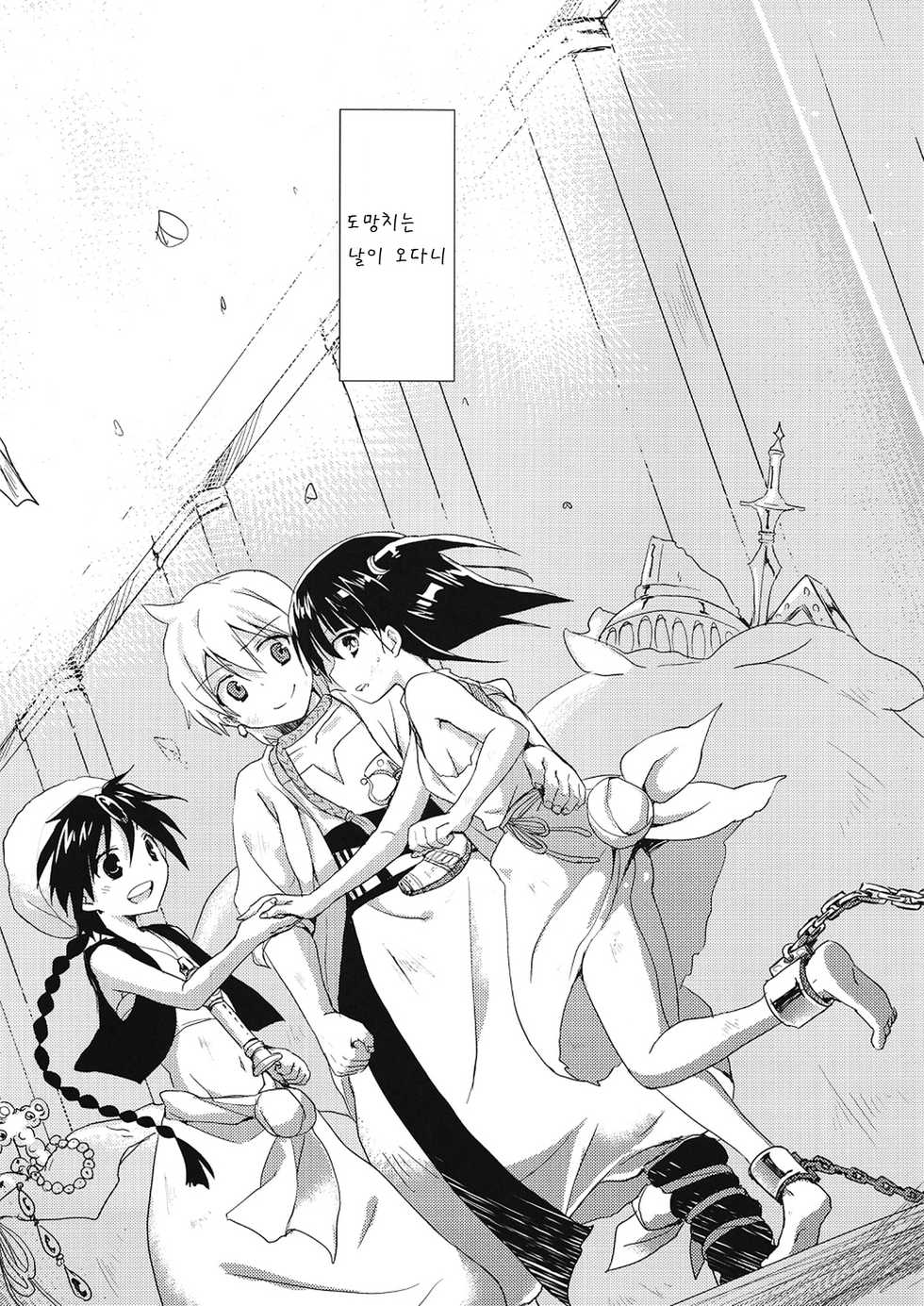 (SC57) [AYUEST (Ayuya)] Toumorokoshi o Yarou Morgiana (Magi) [Korean] [팀 남성부] - Page 17