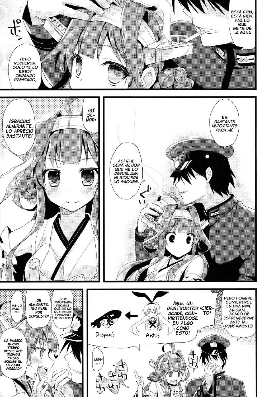 (C85) [AYUEST (Ayuya)] Koyoi no Yume wa Nami, Nami | El Sueño de Esta Noche es Olas, Olas, Olas (Kantai Collection -KanColle-) [Spanish] [IxR] - Page 10