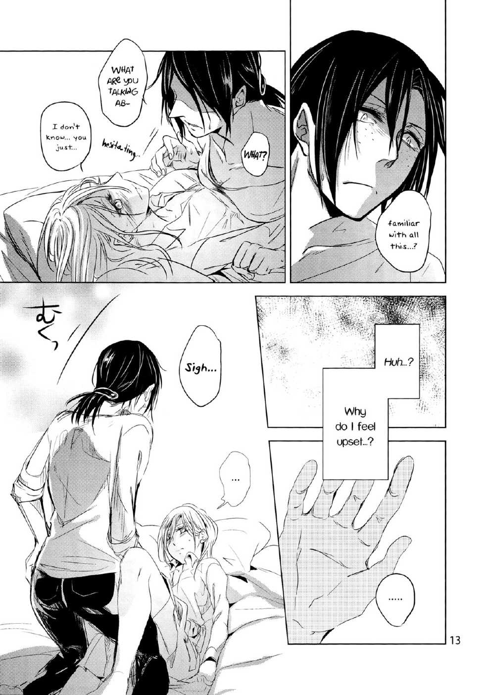 (C86) [Komorebitei (Sora)] Hatsutaiken. | Their First Time (Shingeki no Kyojin) [English] [Yuri-ism] - Page 14