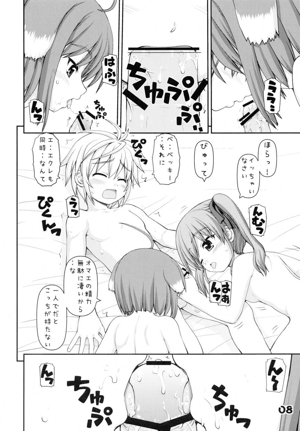 (C80) [Kaitoushinshidan (Kaishinshi)] WANWANBIYORI (DOG DAYS) - Page 8
