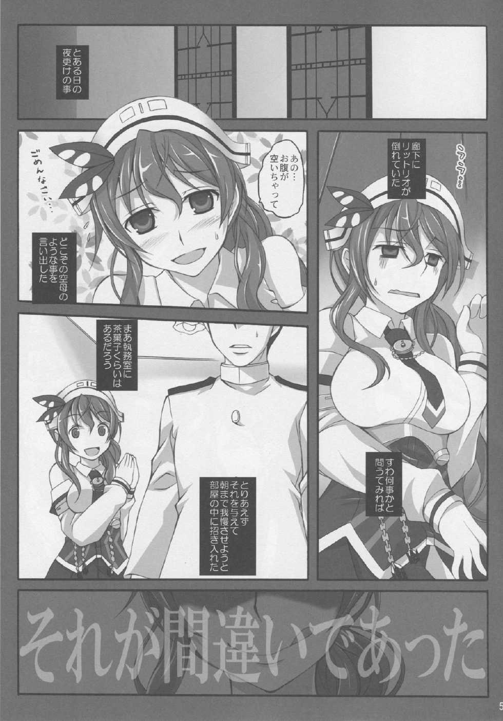 (C88) [Licorice Candy (Kuroama)] Kuishinbou Italian - Buona Forchetta (Kantai Collection -KanColle-) - Page 4