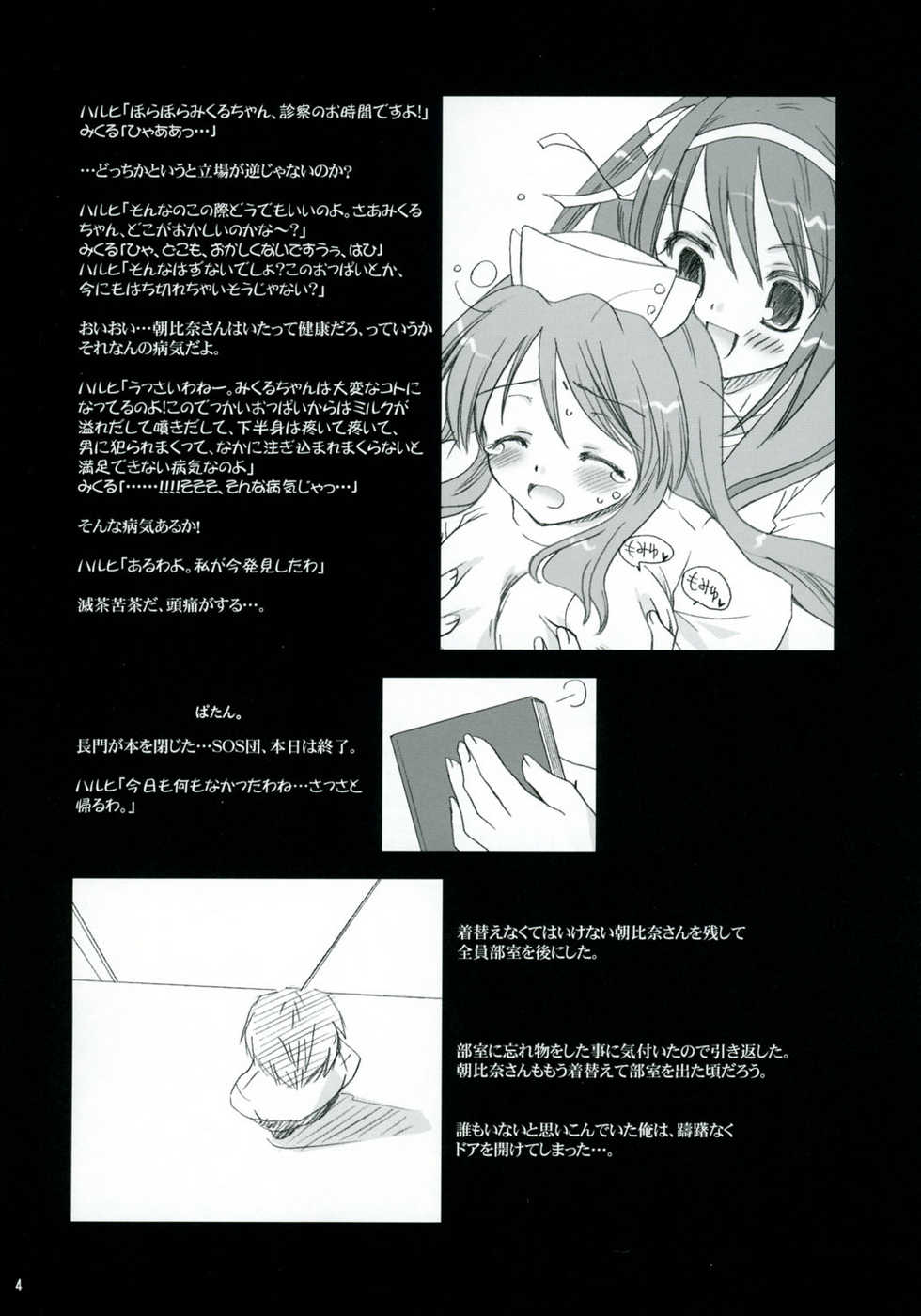 (SC32) [P.S. (Sakura Mitono)] Mikuru Miracle! (Suzumiya Haruhi no Yuuutsu) - Page 3