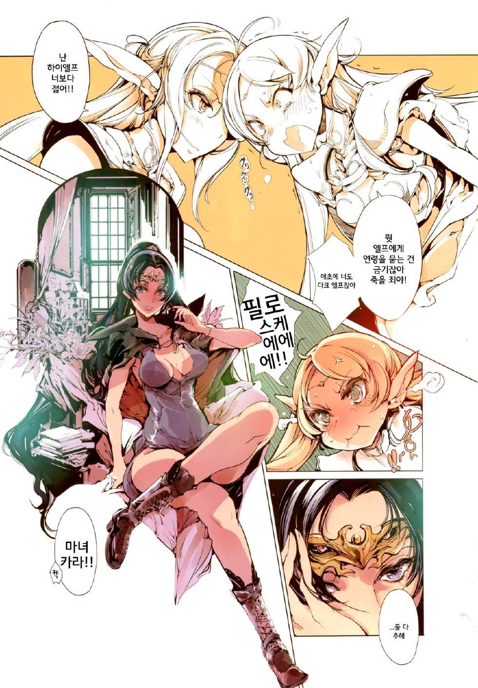 (C88) [70 Nenshiki Yuukyuu Kikan (Ohagi-san)] Elves (Record of Lodoss War) [Korean] - Page 11