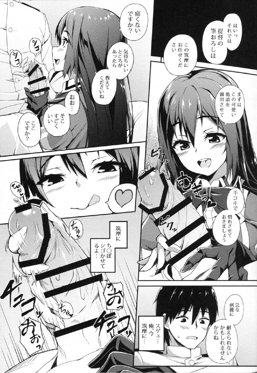 (C88) [GinShari. (Ishizuchi Ginko)] Chikuma Kai ni de!! (Kantai Collection -KanColle-) - Page 7