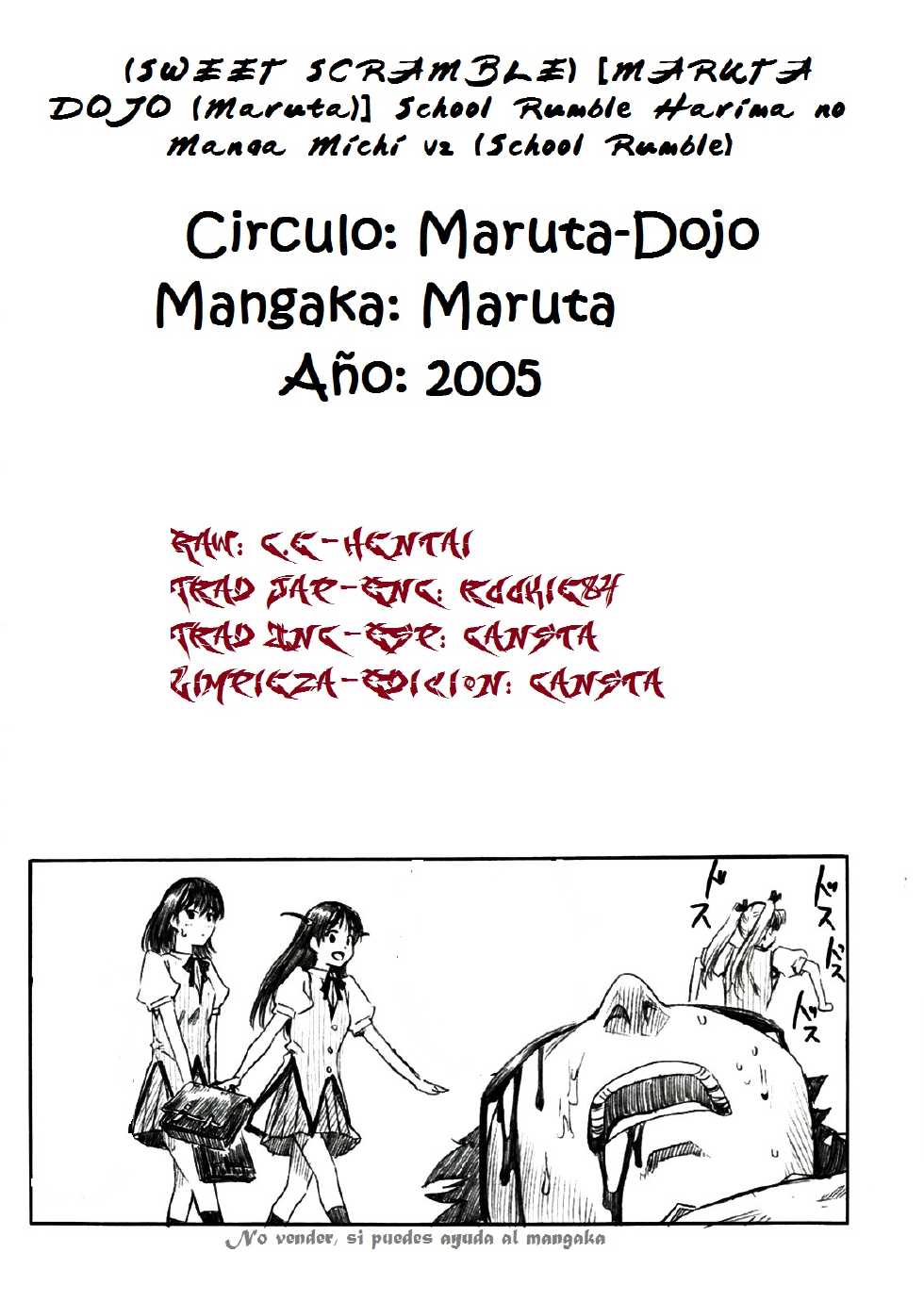 (SWEET SCRAMBLE) [MARUTA-DOJO (Maruta)] School Rumble Harima no Manga Michi Vol. 2 (School Rumble) [Spanish] [ganstatrad] - Page 21