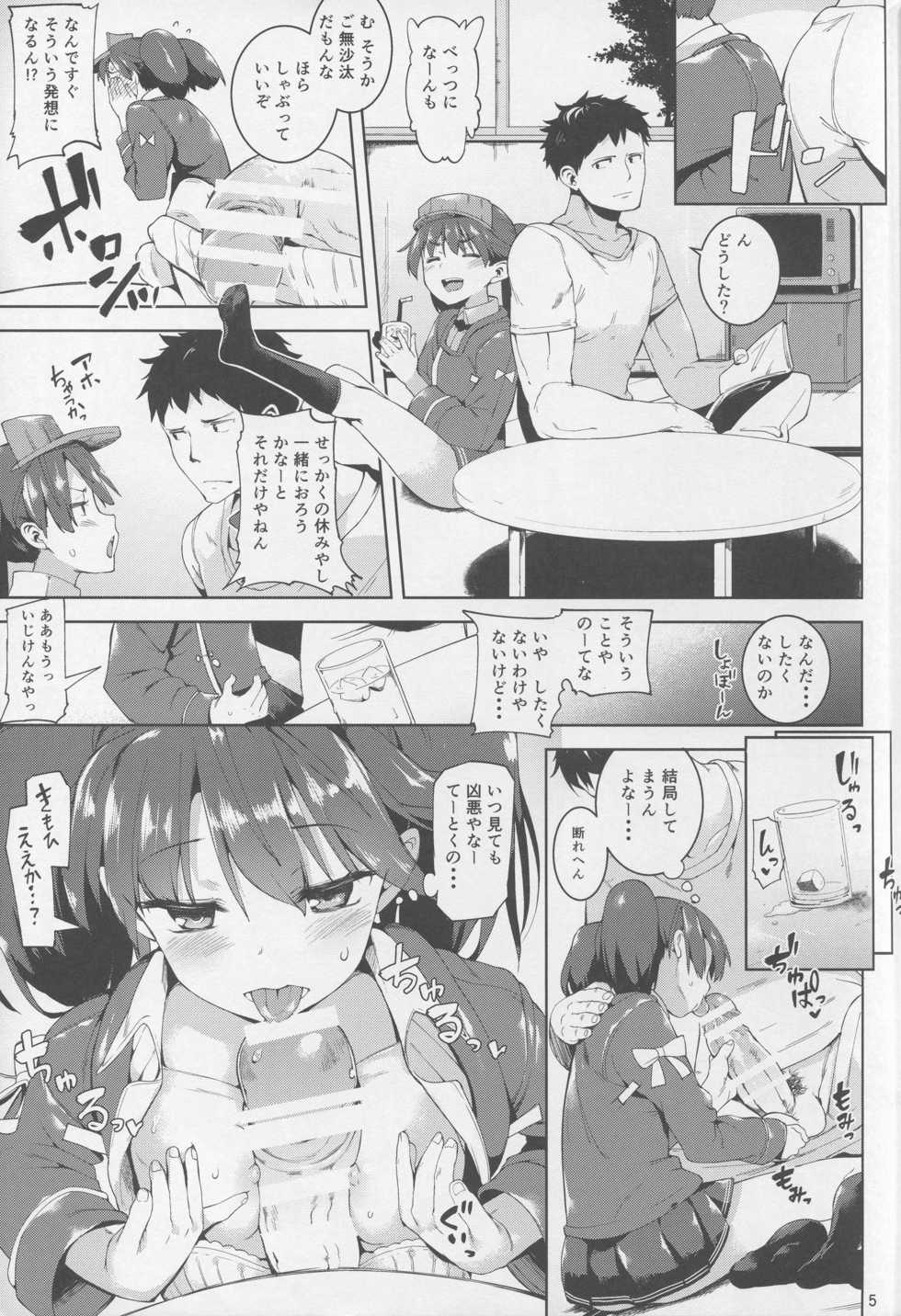 (C88) [Mochi-ya (Karoti)] Koisuru Ryuujou-chan to Hentai Teitoku 3 (Kantai Collection -KanColle-) - Page 5