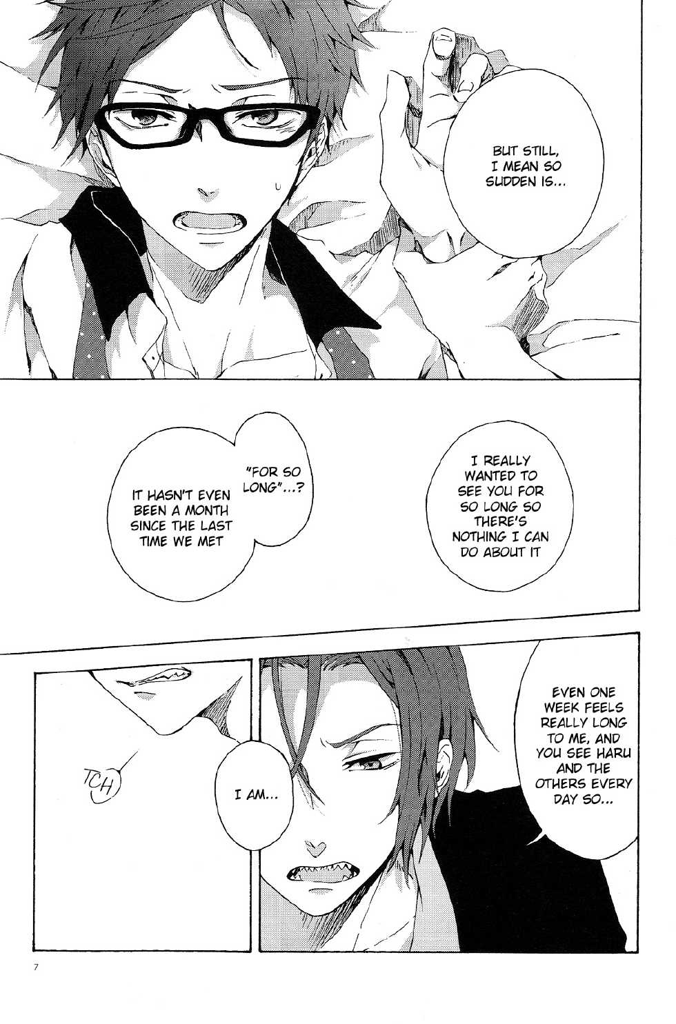 (Renai Jiyuugata! entry4) [iroiro (Mizore)] Warui Kuse (Free!) [English] [Holy Mackerel] - Page 6