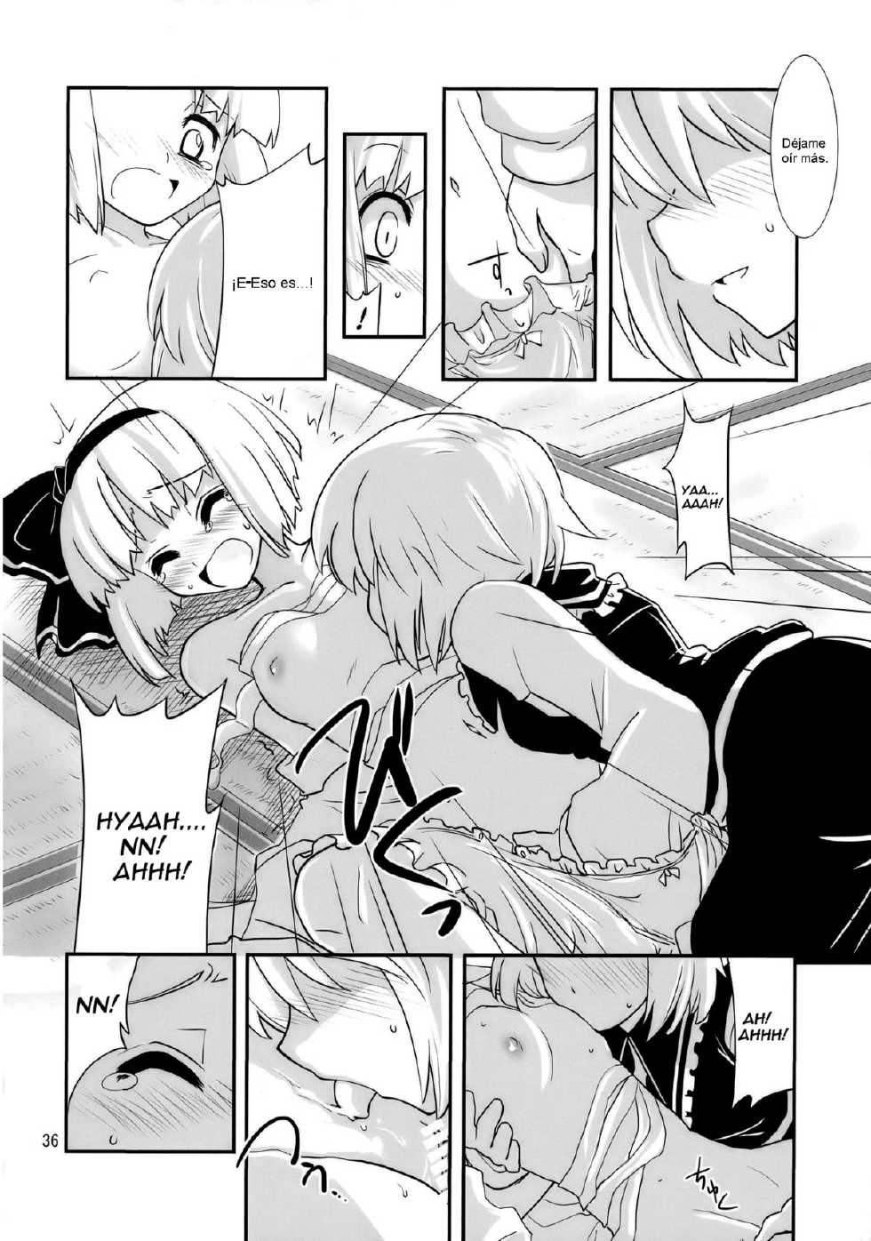 (C77) [Fujiiro Sabou (Fujii Jun)] THE SUN AND THE MOON (Touhou Project) [Spanish] [Love Makko Suki] - Page 36