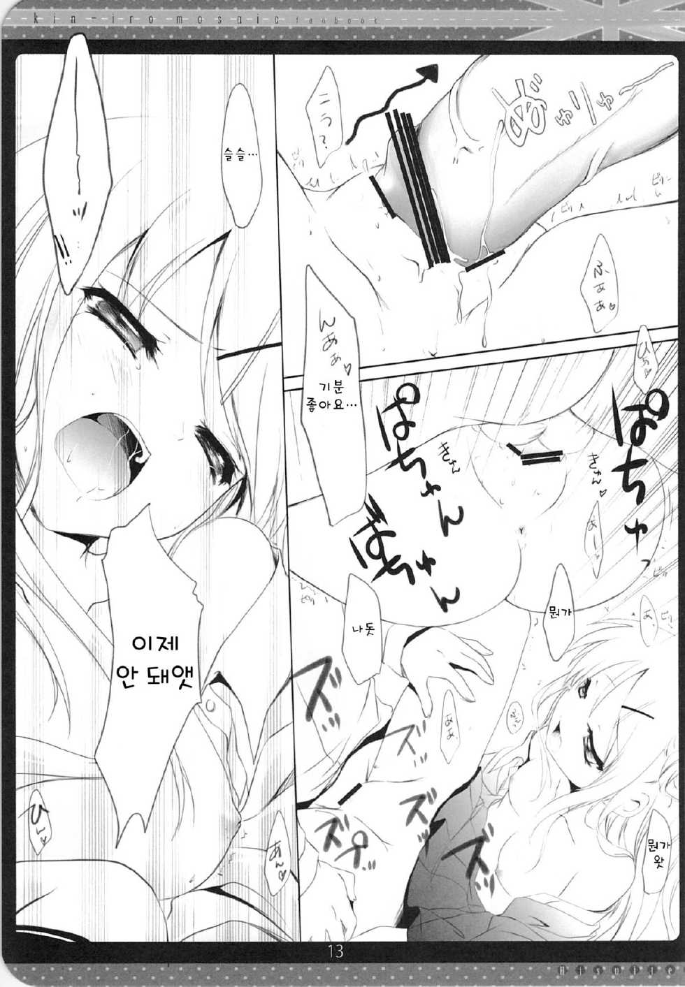 (C84) [Hisuitei (Izumi Tsubasu)] Kou... desuka? (Kiniro Mosaic) [Korean] [NeKusTo] - Page 12