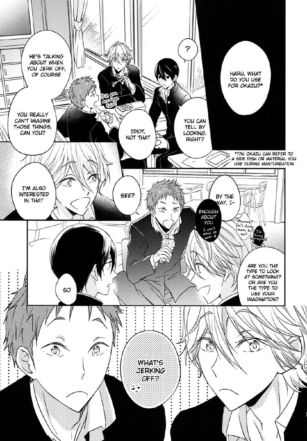 (C87) [B-LUSH (Kaukau)] TRIANGLE FUNCTION ver. DT (High☆Speed! -Free! Starting Days-) [English] [Holy Mackerel] - Page 4