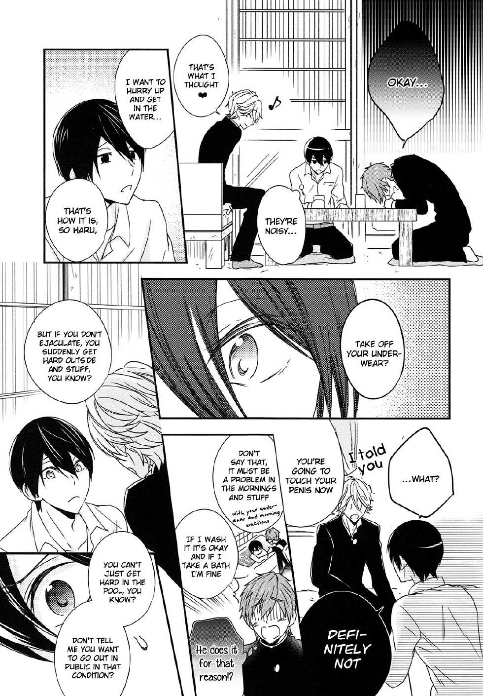 (C87) [B-LUSH (Kaukau)] TRIANGLE FUNCTION ver. DT (High☆Speed! -Free! Starting Days-) [English] [Holy Mackerel] - Page 6