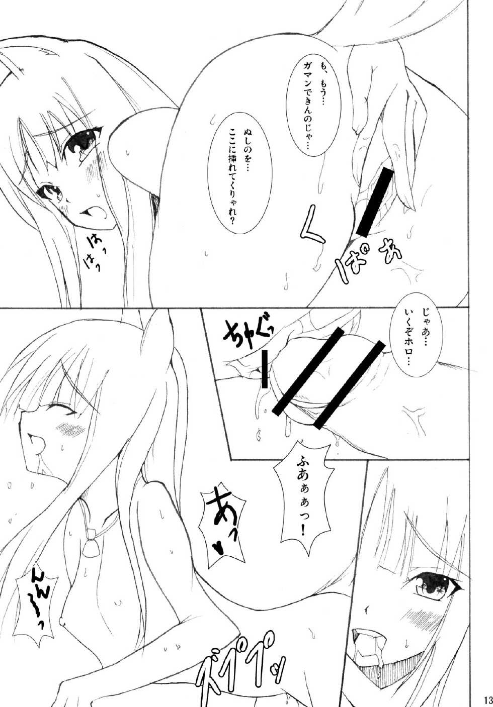 (COMIC1☆2) [Kou Kidou Shoujo (Fujisaki Sora)] Naked Spice (Spice and Wolf) - Page 13