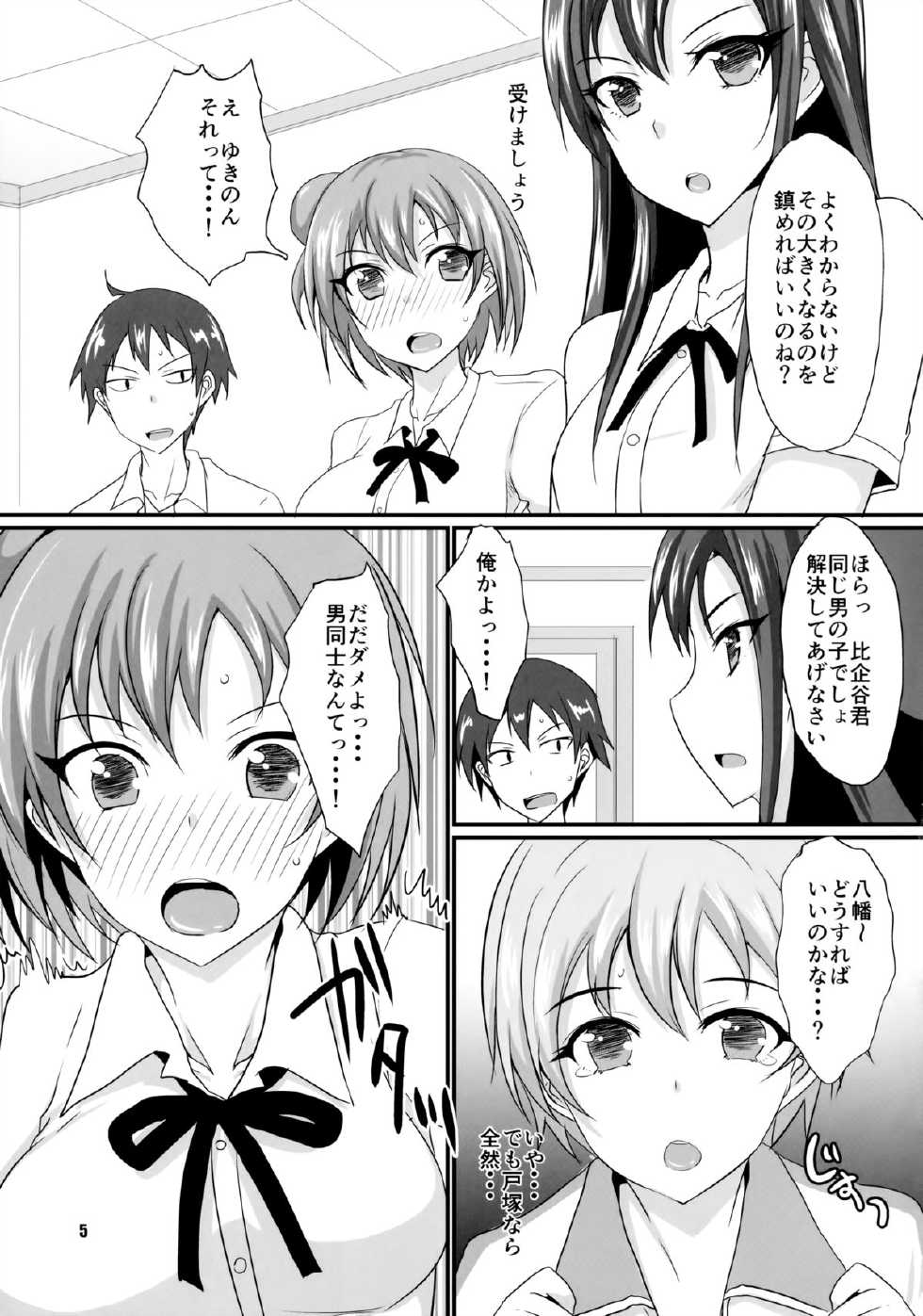 (C84) [Yojouhan (Shijou Sadafumi)] honey♥service (Yahari Ore no Seishun Love Come wa Machigatteiru.) - Page 4