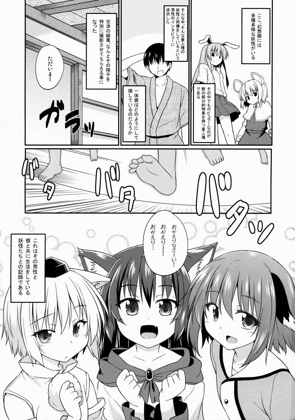 (C88) [Tonzura Douchuu (Kazawa)] Touhou Wanwanwan (Touhou Project) - Page 3