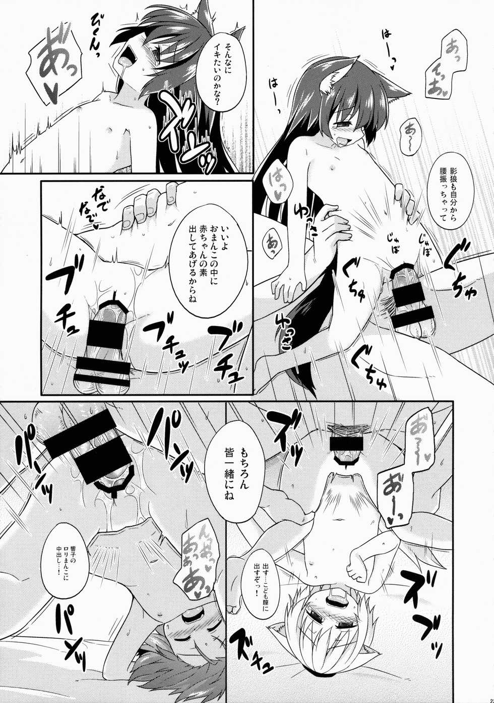 (C88) [Tonzura Douchuu (Kazawa)] Touhou Wanwanwan (Touhou Project) - Page 23
