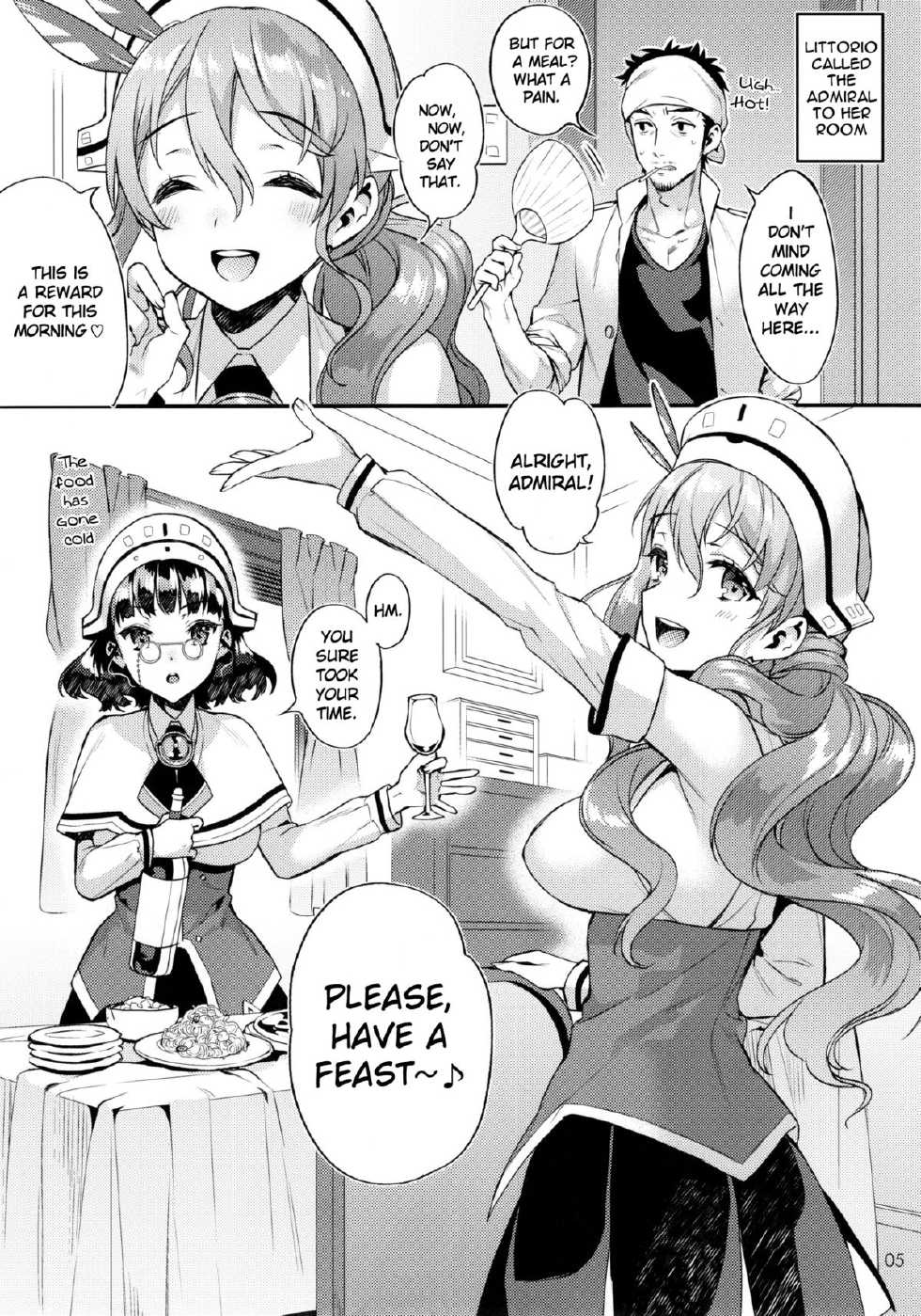 (C88) [Ichigo Pants (Kaguyuzu)] Buon appetito ! - Meshiagare - (Kantai Collection -KanColle-) [English] [L-san] - Page 4