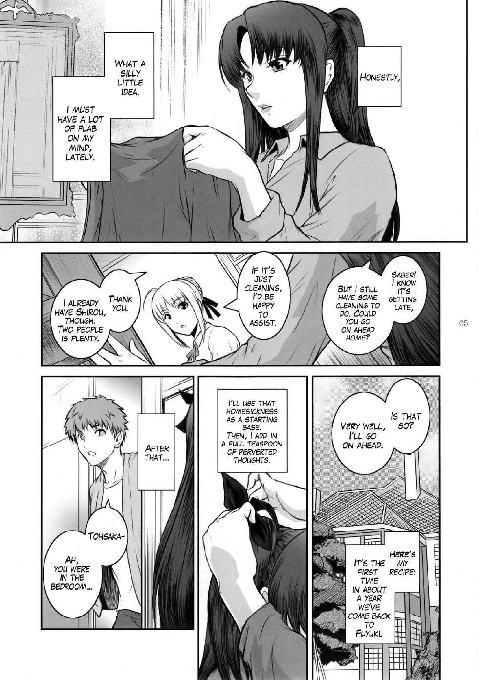 (C88) [Kokonokiya (Kokonoki Nao)] Unusual Bedtime Working (Fate/stay night) [English] [Sydin] - Page 5