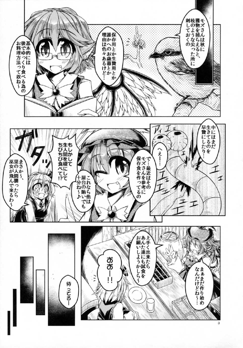 (C88) [Tobihizageri (Various)] Tanetsuke Onee-san to Yukai na Zenritsusen (Touhou Project) - Page 4