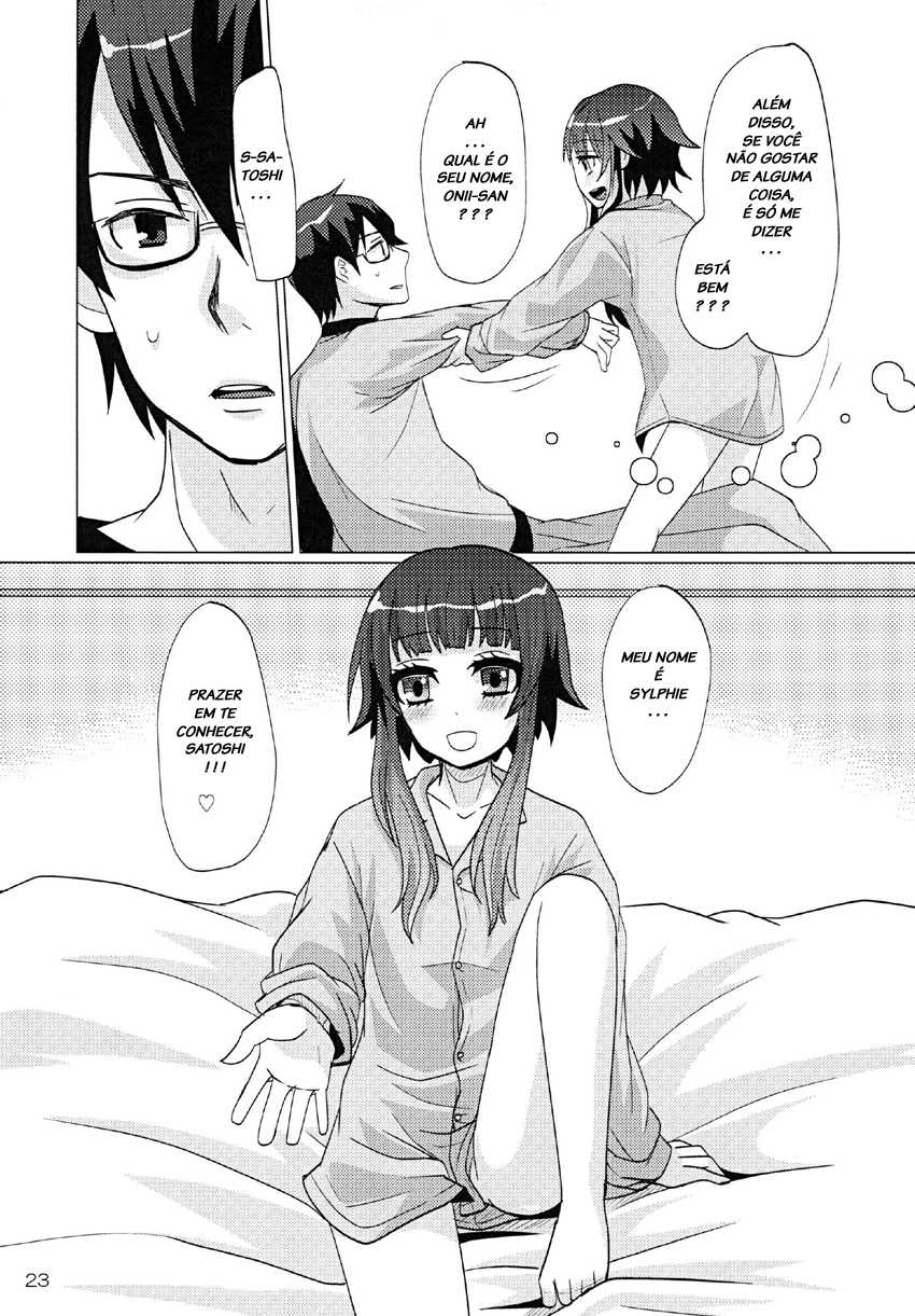 [P-ME (Sakai Ringo)] Aruhi Onaka o Sukaseta Shounen Yousei Sylphie o Hirottara [Portuguese-BR] [LIANEF] [Digital] - Page 22