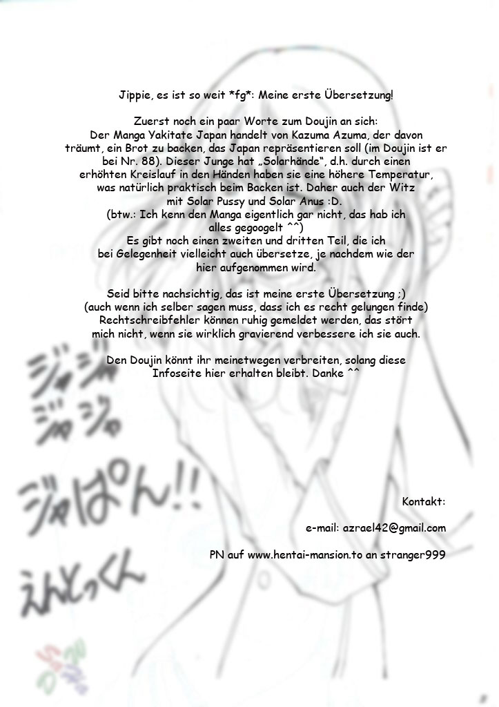 (C63) [Studio Kimigabuchi (Kimimaru)] Ja Ja Ja Ja Japan 1 (Yakitate!! Japan) [German] - Page 37