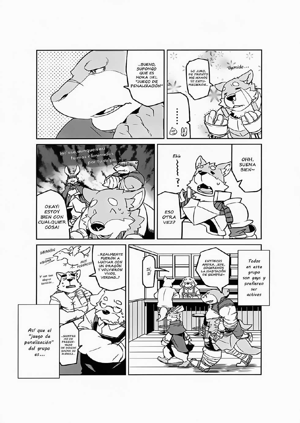 (C86) [Dabo (Syukouakanaru)] Boukenshadomo | The Adventurers [Spanish] - Page 6