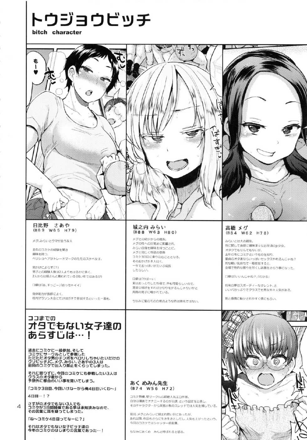 (C86) [brilliant thunder (Yumeno Tanuki)] Ota Demonai Joshi ga Comiket 4-kkame ni Asobi ni Yattekita in Tora - Page 3