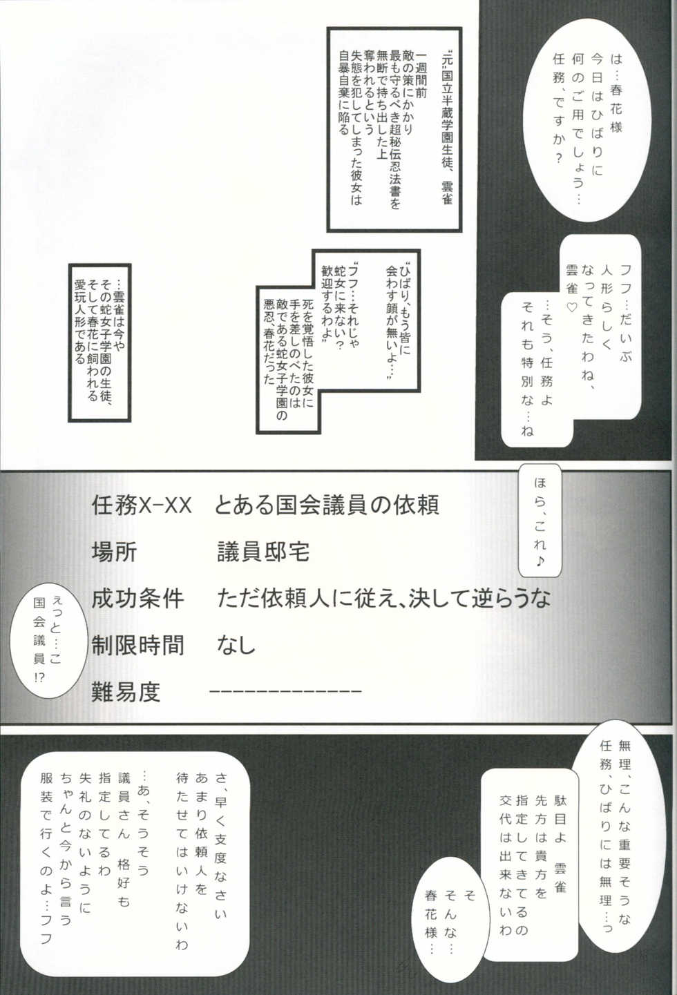 (C83) [Denji Yuudou (Murata Denji)] Aigan Ningyou Hibari (Senran Kagura) - Page 2