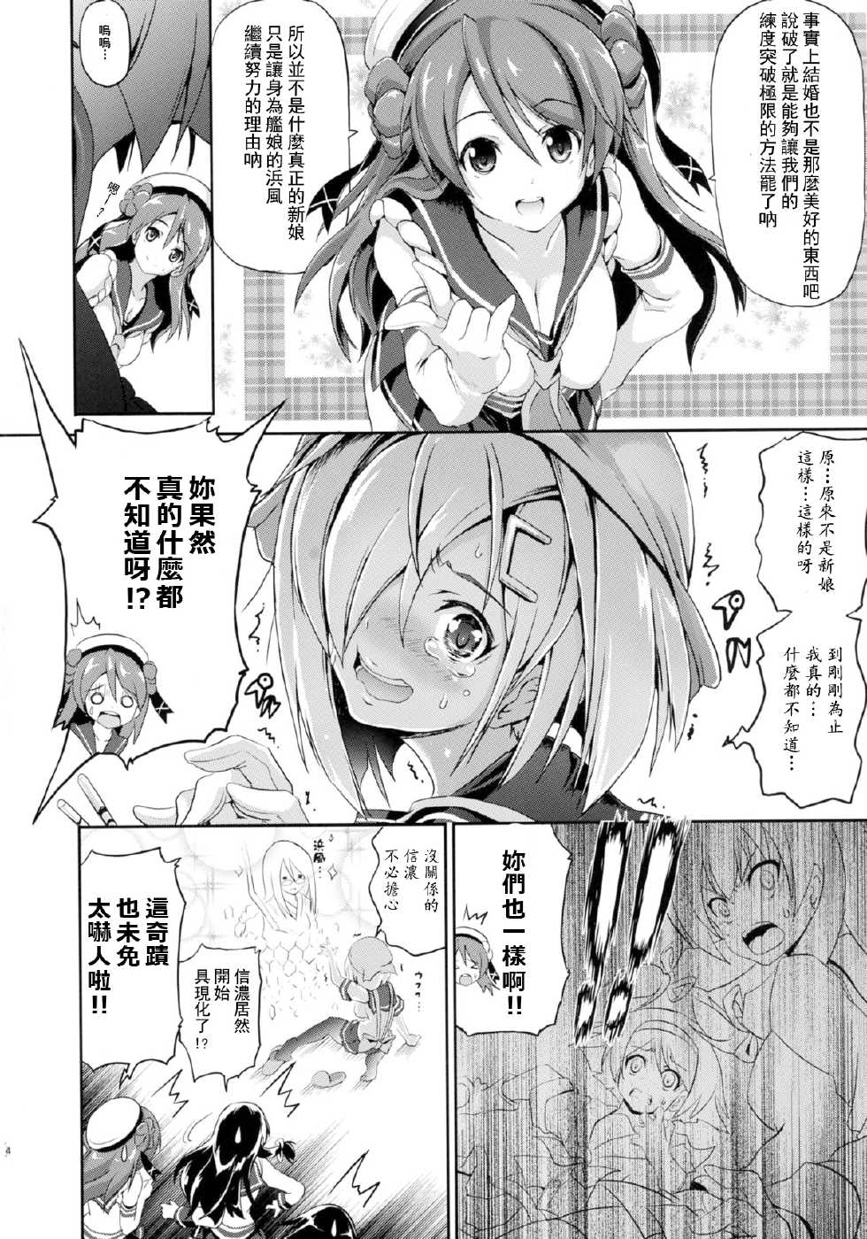 (C88) [FULLMETAL MADNESS (Asahi)] Nyuu Hamari Michi (Kantai Collection -KanColle-) [Chinese] [握手狂魔] - Page 4