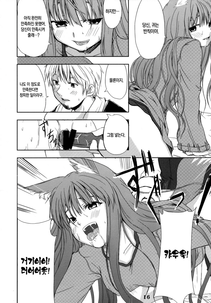 (Mimiket 16) [Neko no Paraiso (Neko no Te)] Ookami no Enbukyoku (Spice and Wolf) [Korean] [Project H] - Page 15