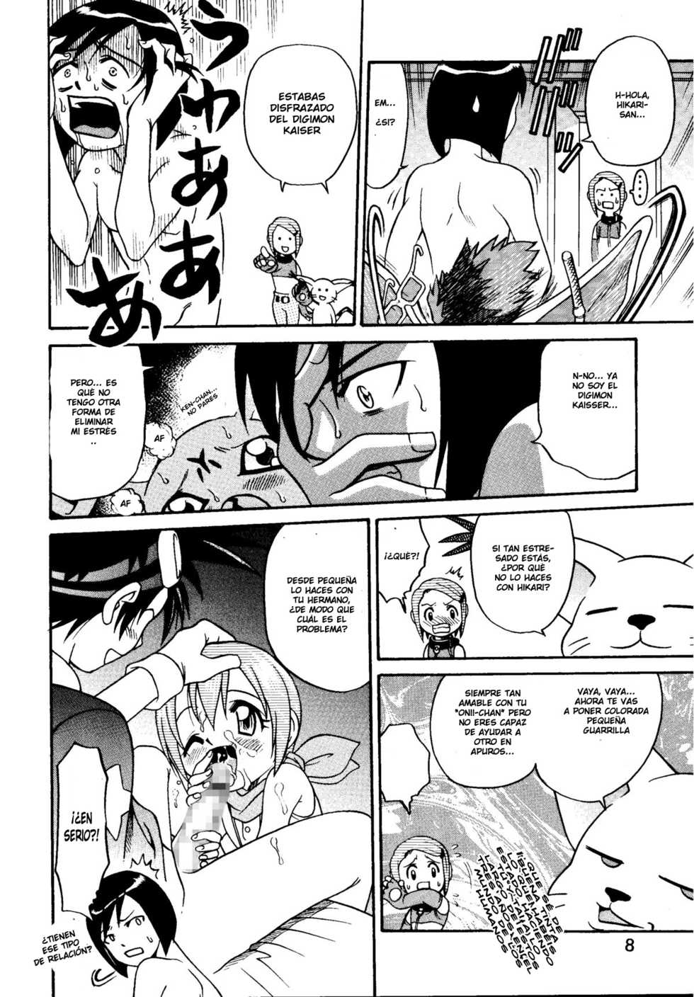 [Studio Tar (Kyouichirou, Shamon)] Yagami-san Uchi no, Katei no Jijou. (Digimon Adventure) [Spanish] [LKNOFansub] [Digital] - Page 8