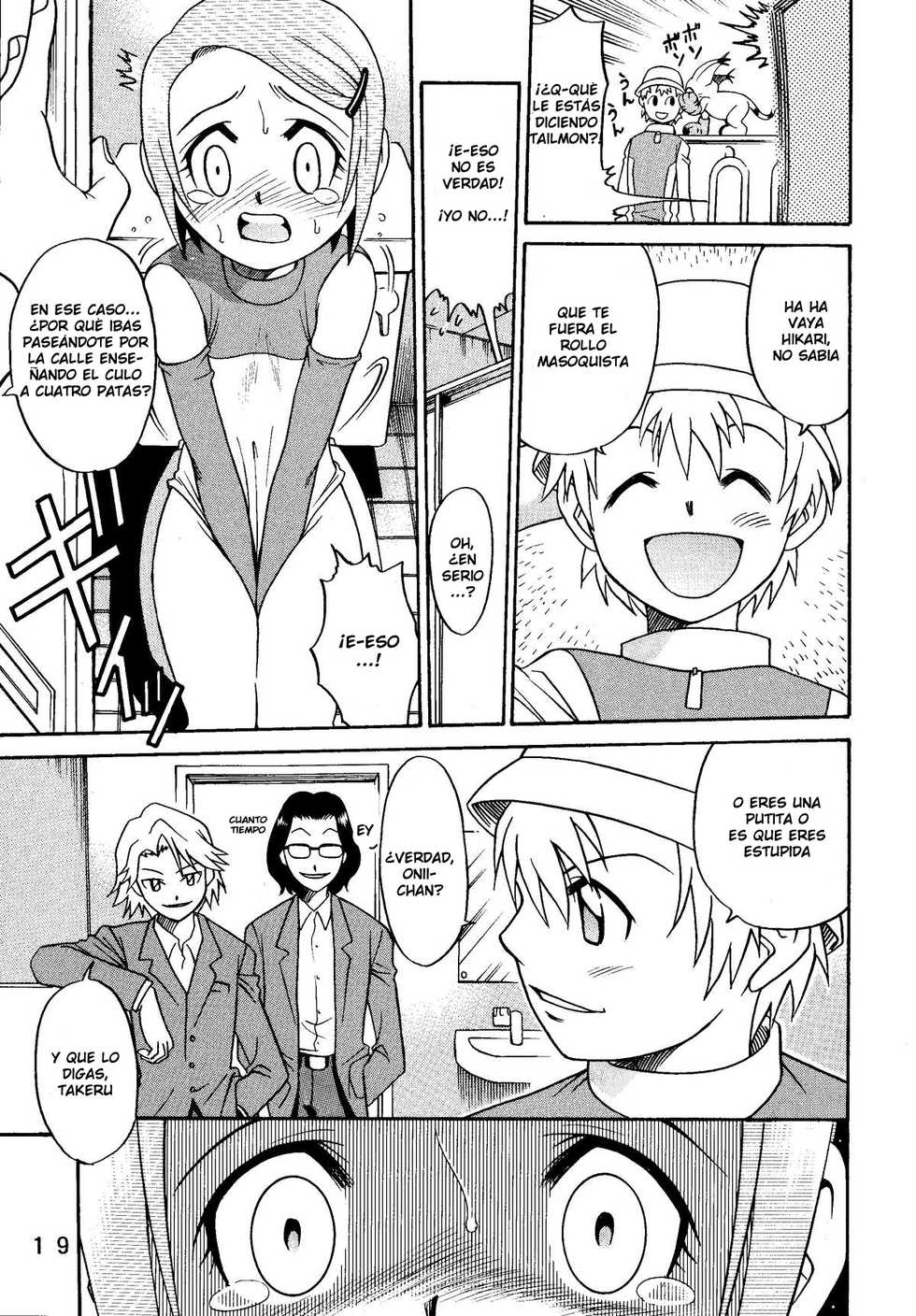 [Studio Tar (Kyouichirou, Shamon)] Yagami-san Uchi no, Katei no Jijou. (Digimon Adventure) [Spanish] [LKNOFansub] [Digital] - Page 19