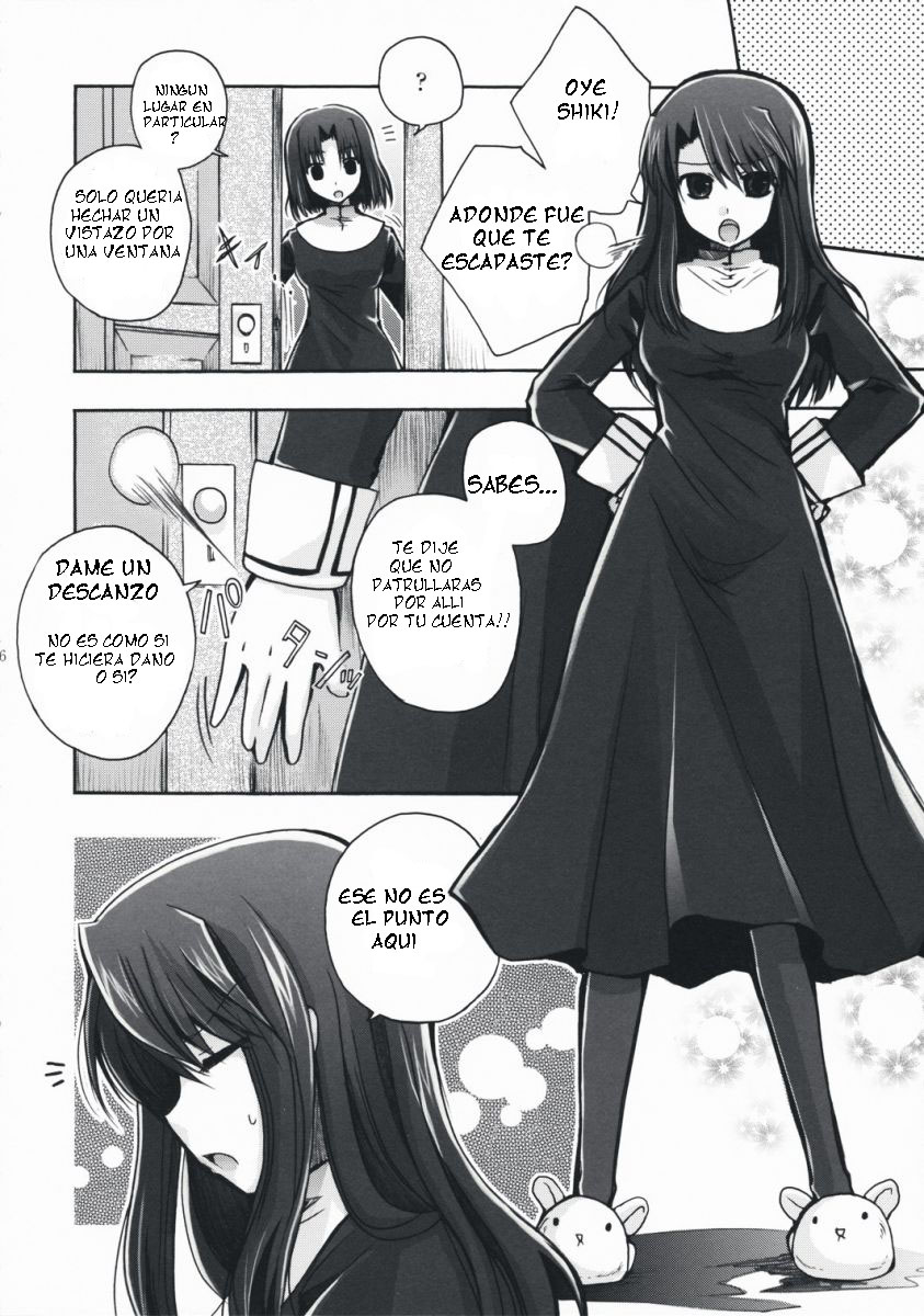 (SC42) [Alkaloid, Sadamekairo (Izumiya Otoha, Raimu)] Forbidden Lovers (Kara no Kyoukai)  [Spanish] - Page 5
