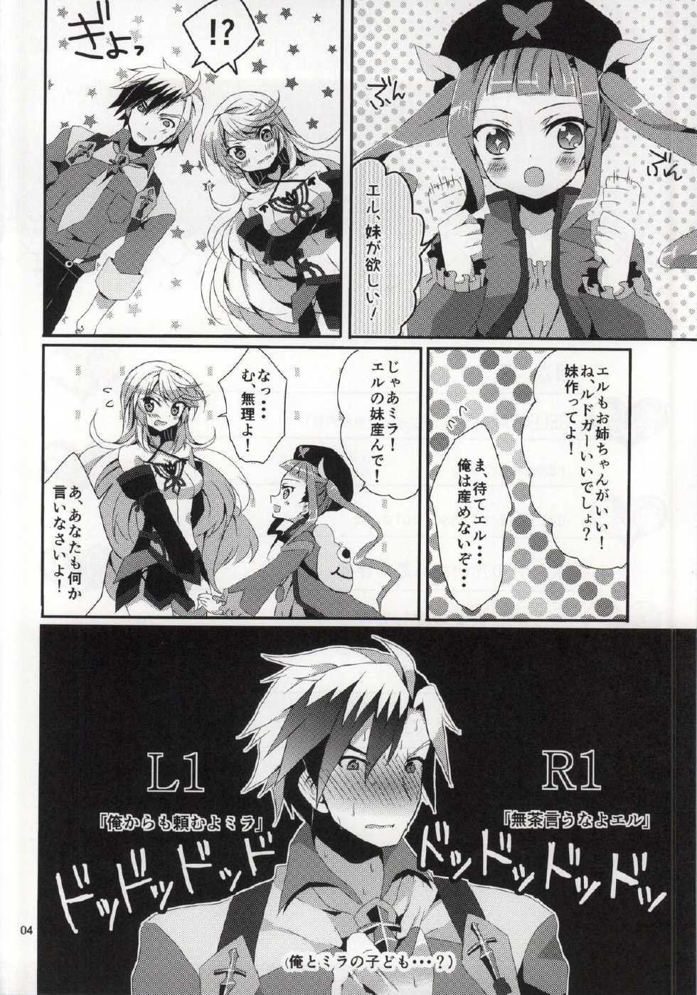 (C87) [PINK.in BLACK (Kanaru)] LudMilla Sweet Diary (Tales of Xillia 2) - Page 3