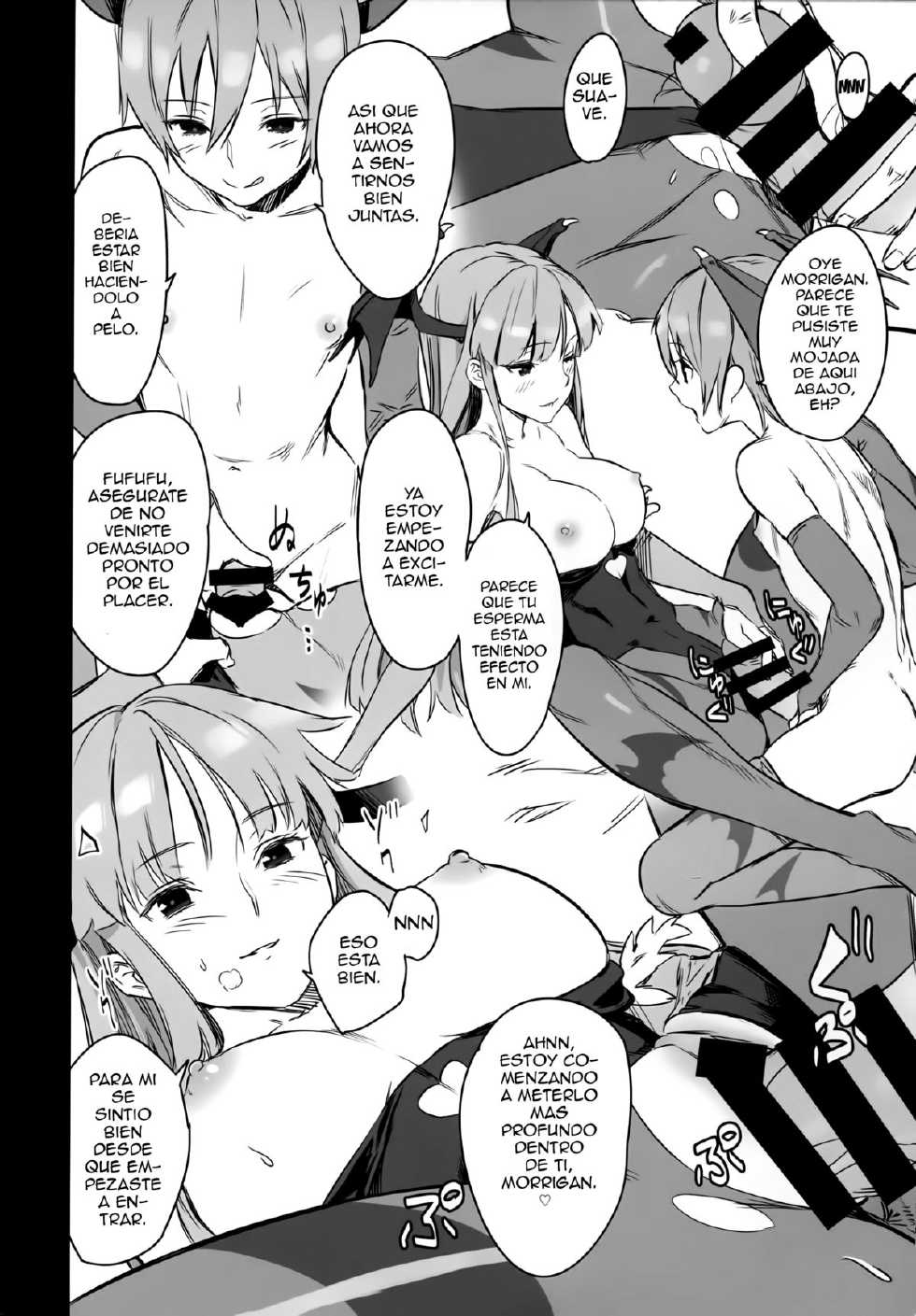 (C86) [Ajisaidenden (Kawakami Rokkaku, Takanashi Rei)] FutanaLiliMorri (Darkstalkers) [Spanish] {ElMoeDela8} - Page 7