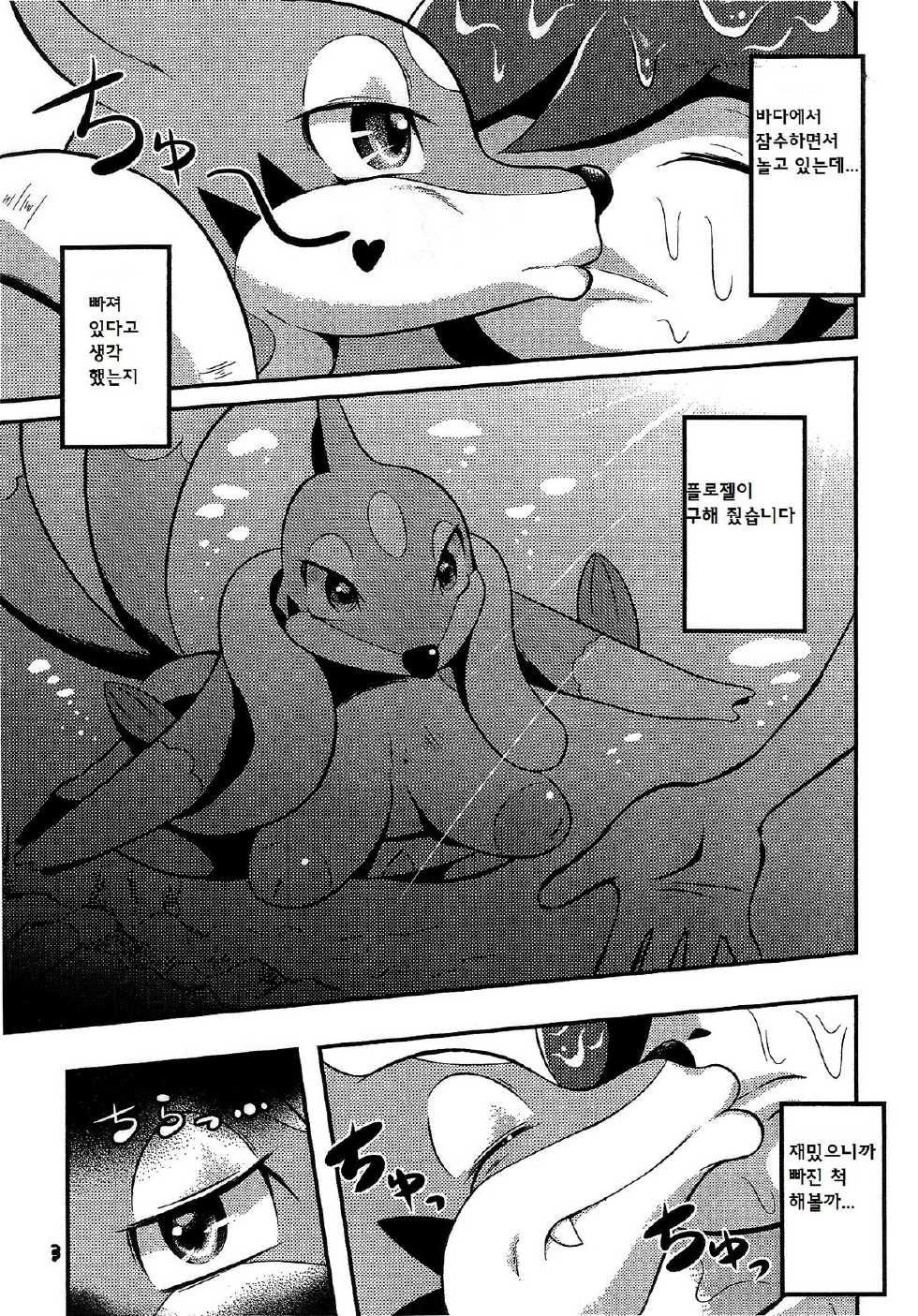 (Kemoket 4) [Two Tone Color (Korurun)] Kaigan ni Deai o Motomeru no wa Machigai (Pokémon X and Y) [Korean] [LWND] - Page 3