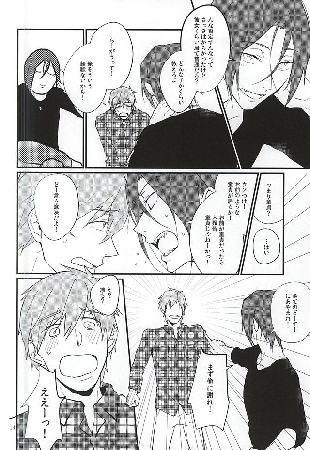 (C88) [Phlodexy (Yamano)] Nido Aru Koto wa 3-do Aru (Free!) - Page 12