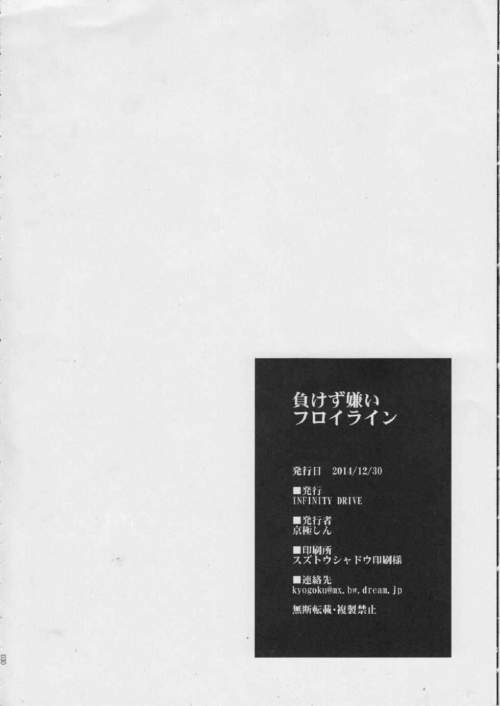 (C87) [INFINITY DRIVE (Kyougoku Shin)] Makezugirai Fraulein (Kantai Collection -KanColle-) [Korean] [Snow Dream] - Page 28