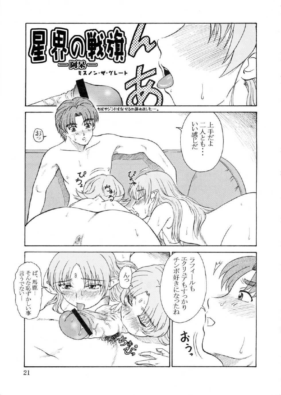 (Mimiket 10) [Oretachi Misnon Ikka (Misnon Blue, Misnon the Great)] Tsuihou Kakugo Ver.9.0 (Crest of the Stars, Kaleido Star, Stellvia of the Universe) - Page 21
