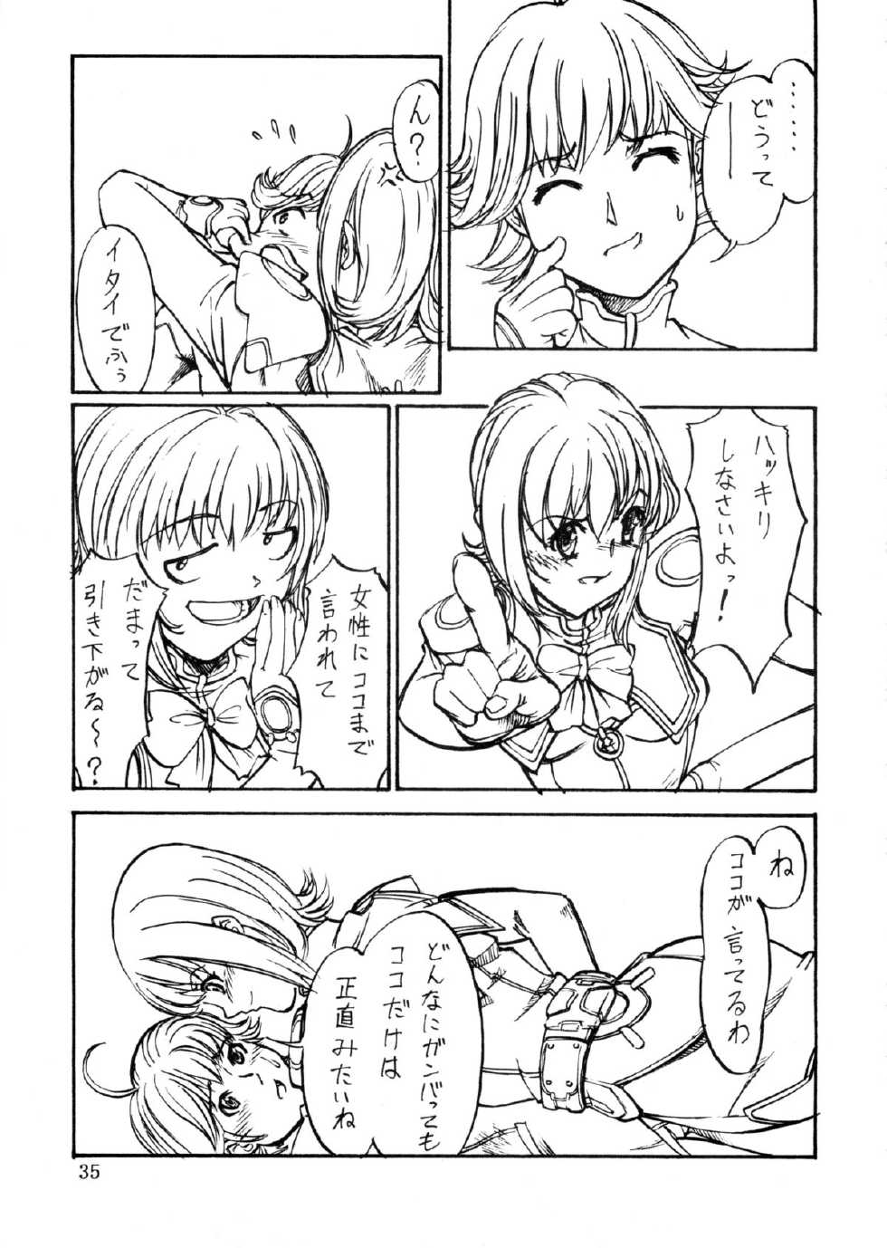 (Mimiket 10) [Oretachi Misnon Ikka (Misnon Blue, Misnon the Great)] Tsuihou Kakugo Ver.9.0 (Crest of the Stars, Kaleido Star, Stellvia of the Universe) - Page 35