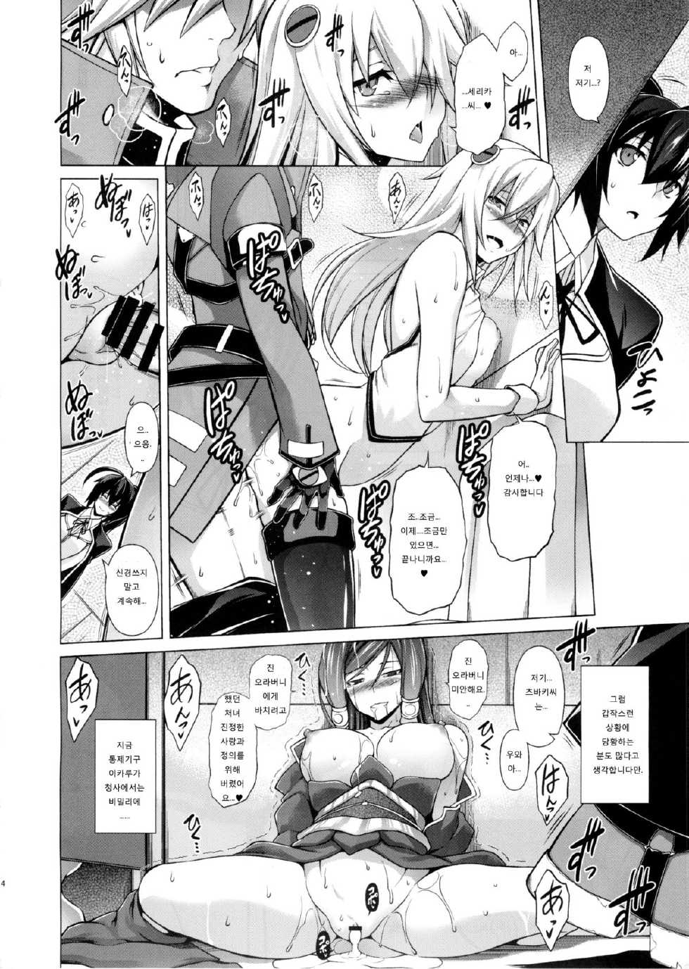(C87) [STUDIO TIAMAT (TANABE)] BREAK BLUE X MARRIAGE (BLAZBLUE) [Korean] - Page 4