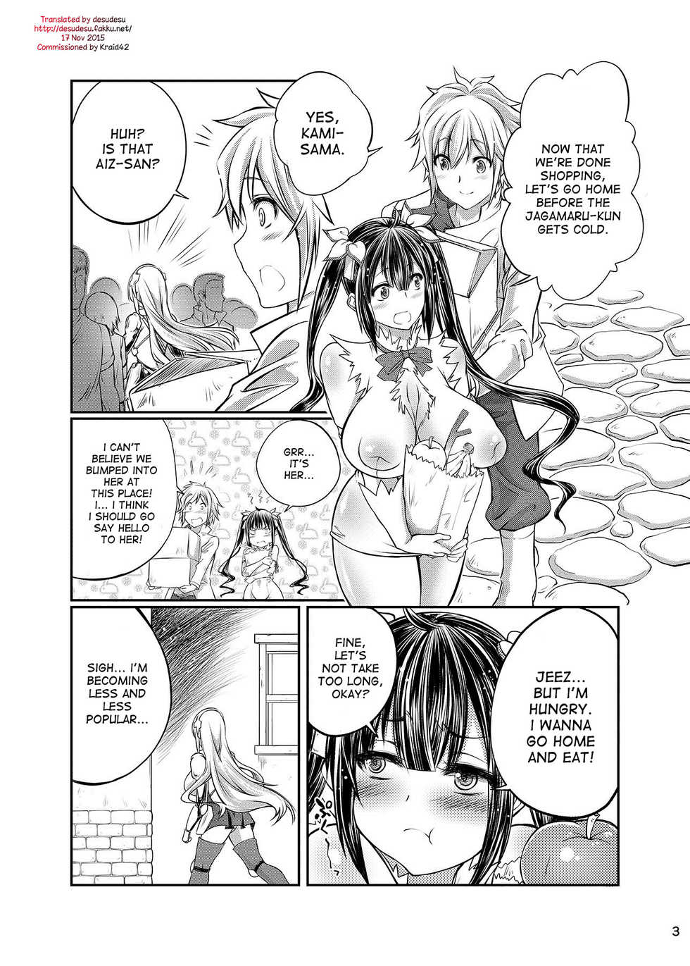 [Zensoku Rider (Tenzen Miyabi)] Dungeon ni Juukan o Motomeru no wa Machigatteiru Darou ka (Dungeon ni Deai o Motomeru no wa Machigatteiru Darou ka) [English] [desudesu] [Digital] - Page 2