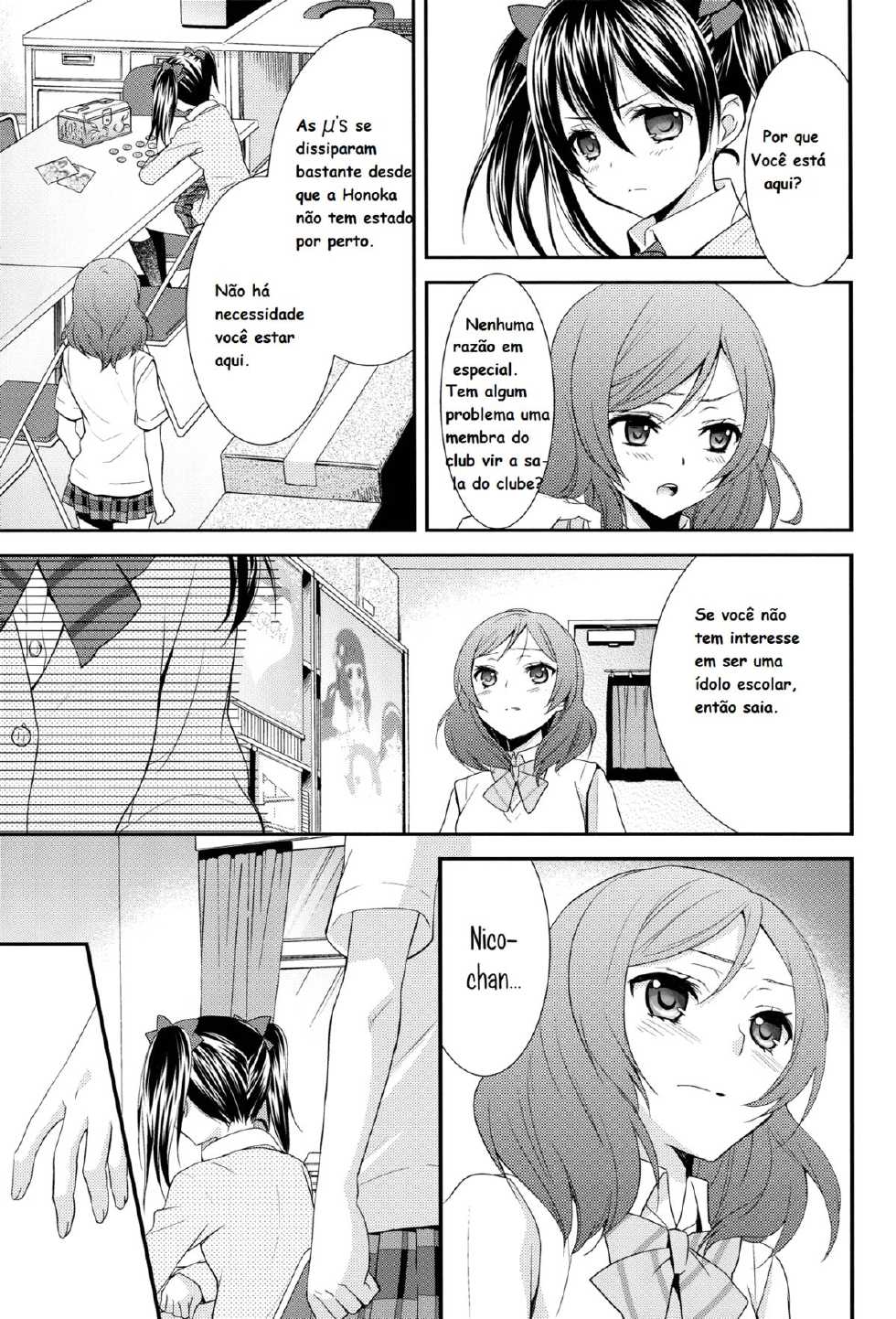 (Anata to Love Live! 3) [Sweet Pea, COCOA BREAK (Ooshima Tomo, Ooshima Towa)] NicoMaki! (Love Live!) [Portuguese-BR] - Page 6