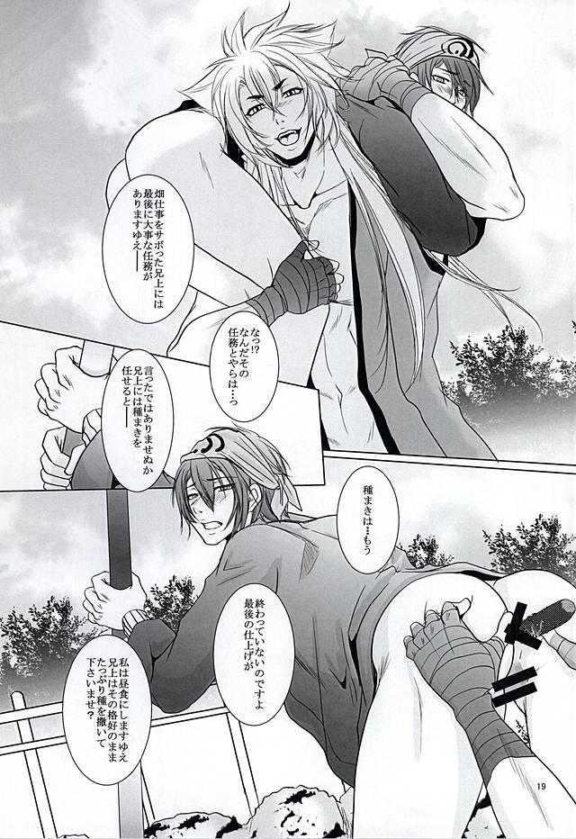 (Hyattou Ryouran ~Kimi no Heart o Shirahadori~) [E Factory (MADOKA)] Yasaibatake de 24H (Touken Ranbu) - Page 17