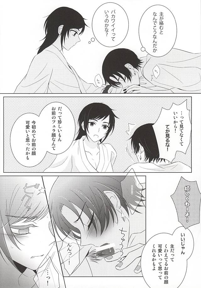 (Anmitsu Renbu) [Mizuiro Kanmi (Narumi Yui)] Kenka Suru Hodo Naka ga Ii (Touken Ranbu) - Page 15