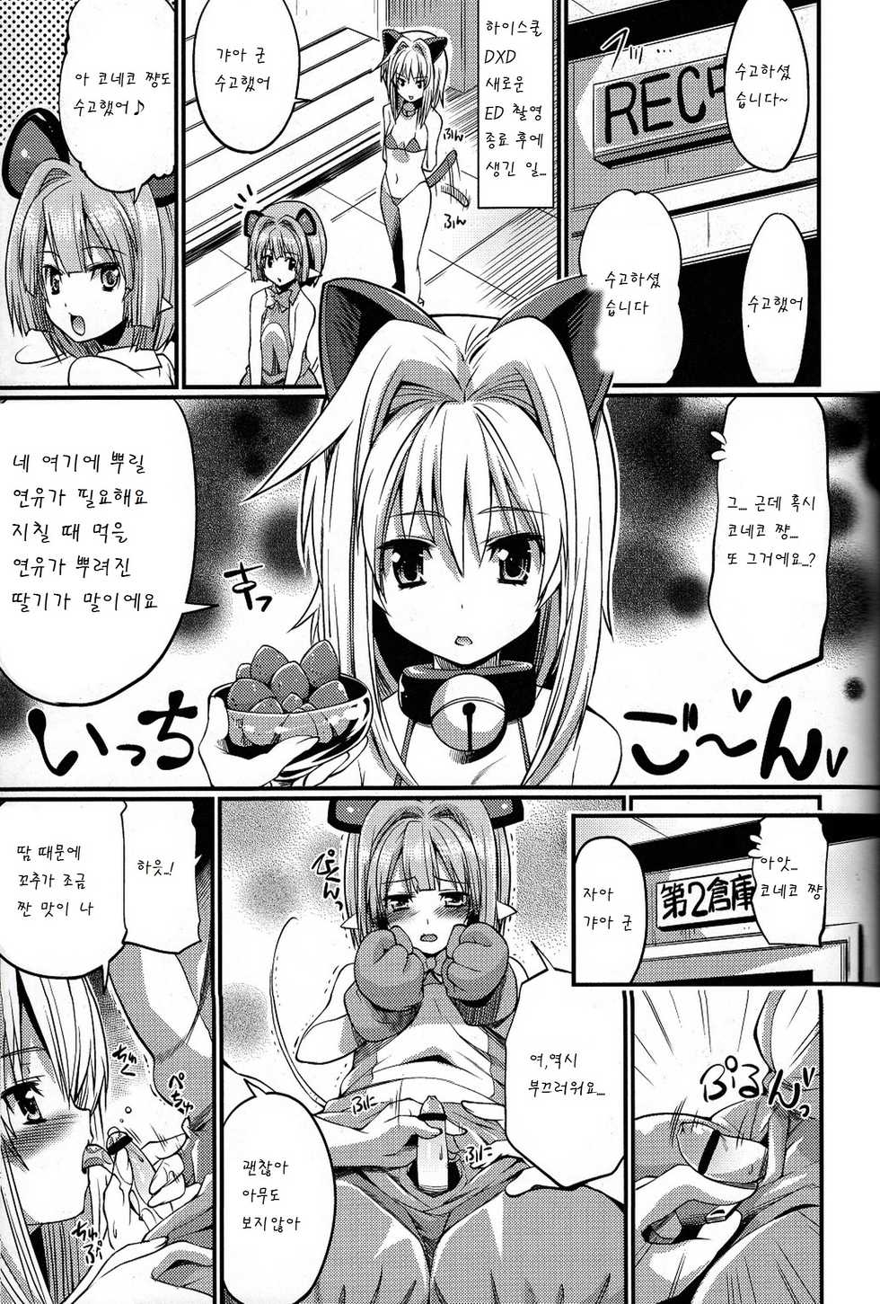 (C85) [Z-TABUKURONEKO HOUSE (Gyonikun)] Koneko-tan to, Gasper-kyun (Highschool DxD) [Korean] [팀 아동복지부] - Page 4