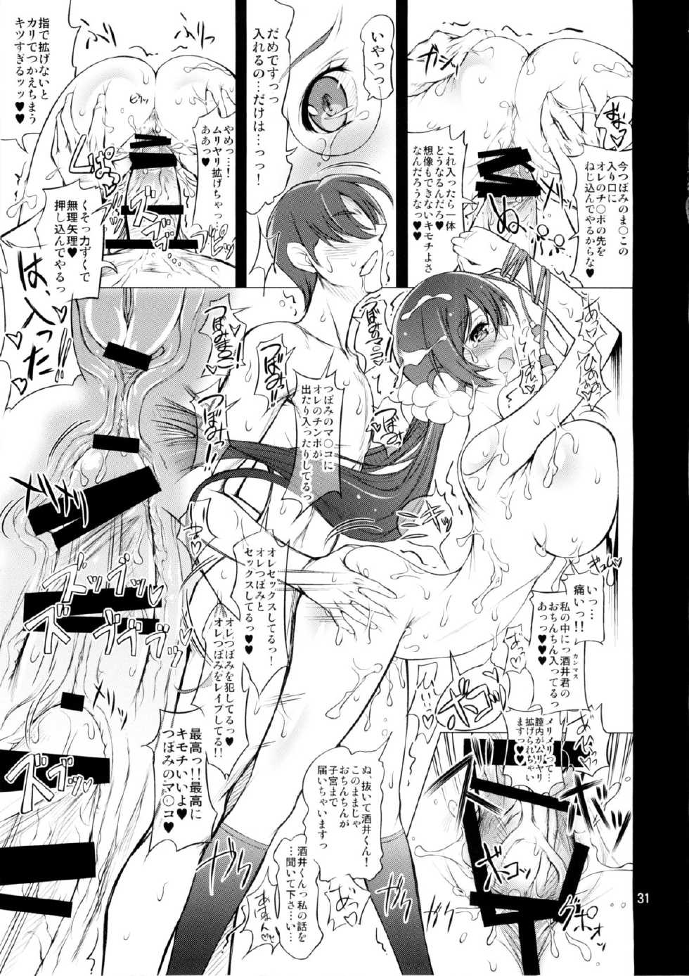 (C86) [Hinouhe Family (Ryokunyo)] Tsubomi no Oppai o Momimakuru Hon (Heartcatch Precure!) - Page 31
