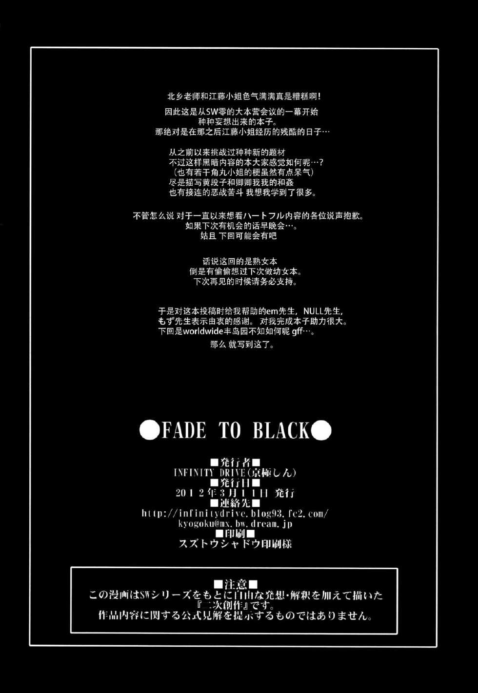 [INFINITY DRIVE (Kyougoku Shin)] FADE TO BLACK (Strike Witches) [Chinese] [脸肿汉化组] - Page 30