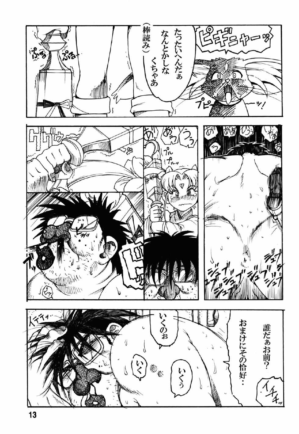 (C88) [Sumire Club 8823 (Oosaka Hananoko)] Tenchi Musou! Inkouki Mahou Shoujo wa Kuma o mo Taosu (Mahou Shoujo Pretty Sammy) - Page 13